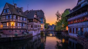 Ville de Strasbourg de nuit